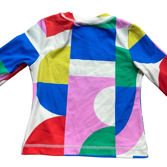 Hanna Andersson Multicolor Geo Print Rash Guard Swim Top Girls 3T - Picture 6 of 8